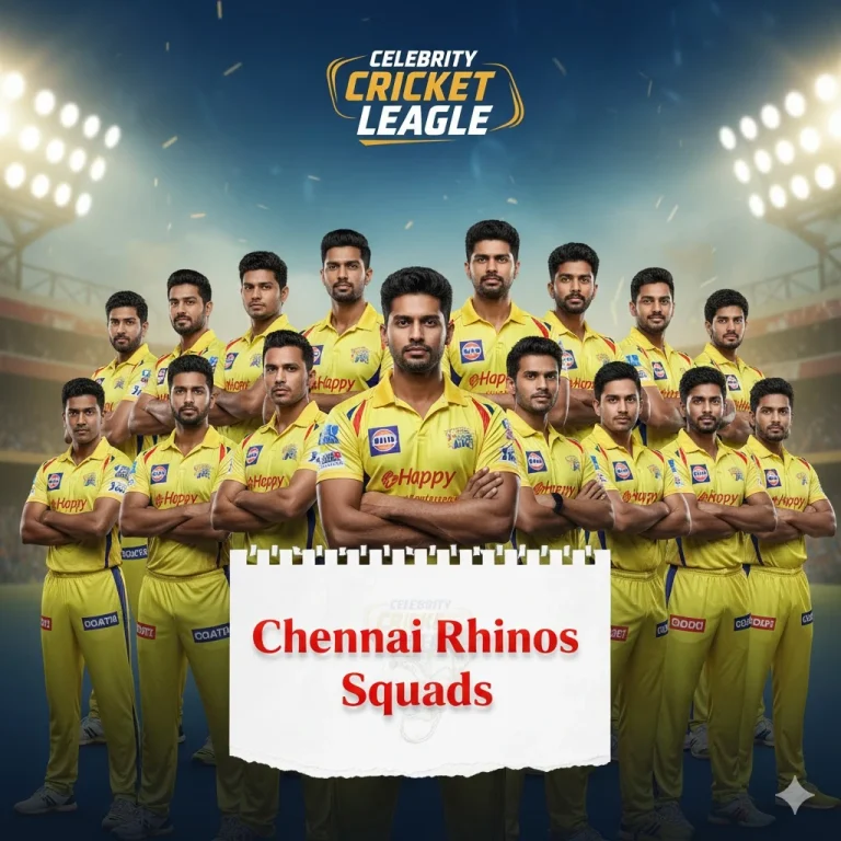 Chennai Rhinos Squad CCL 2026: Chennai Rhinos Players List