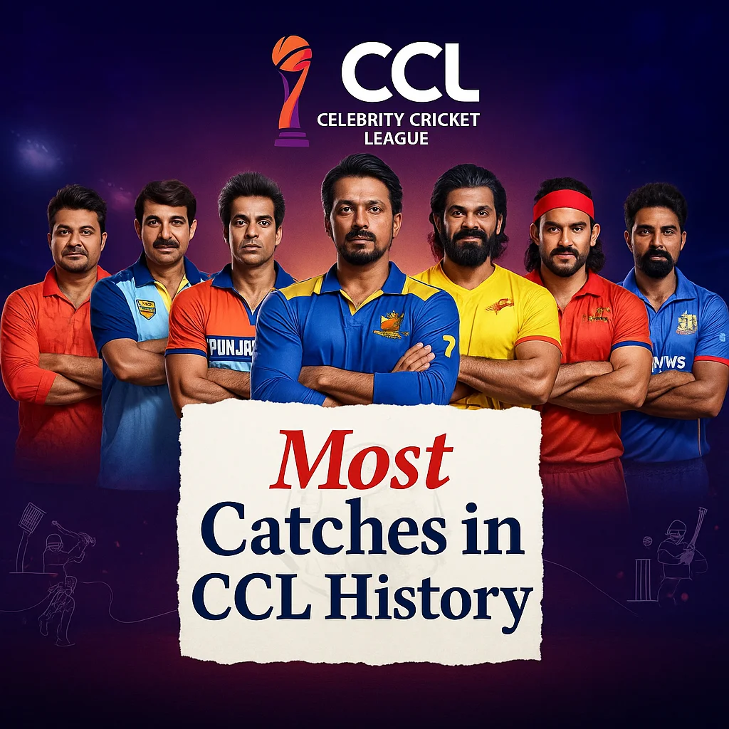 Most Catches in (CCL) Celebrity Cricket League History